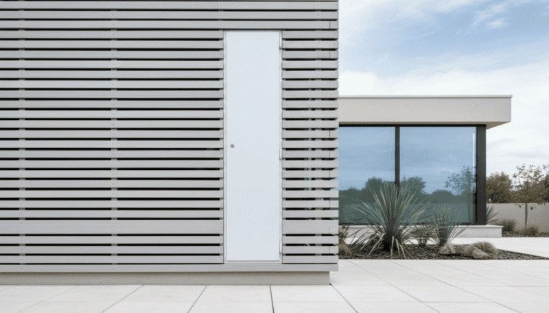 Puerta de registro en fachada